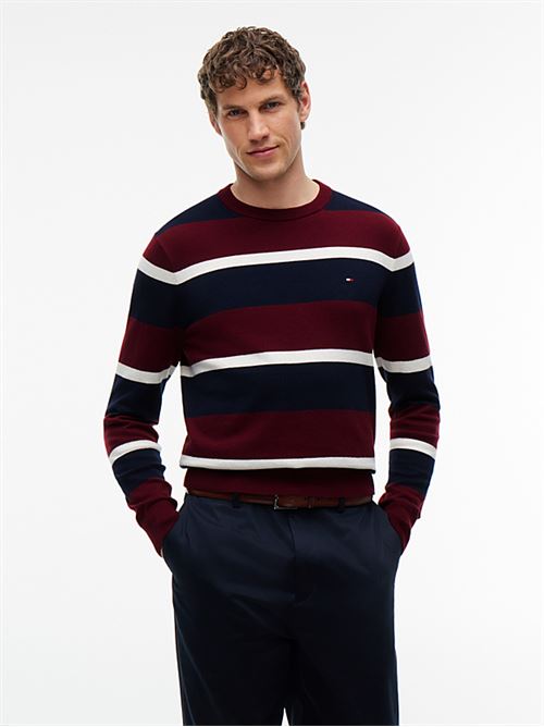 pima org ctn cashmere crew neck TOMMY HILFIGER | MW0MW280460A7